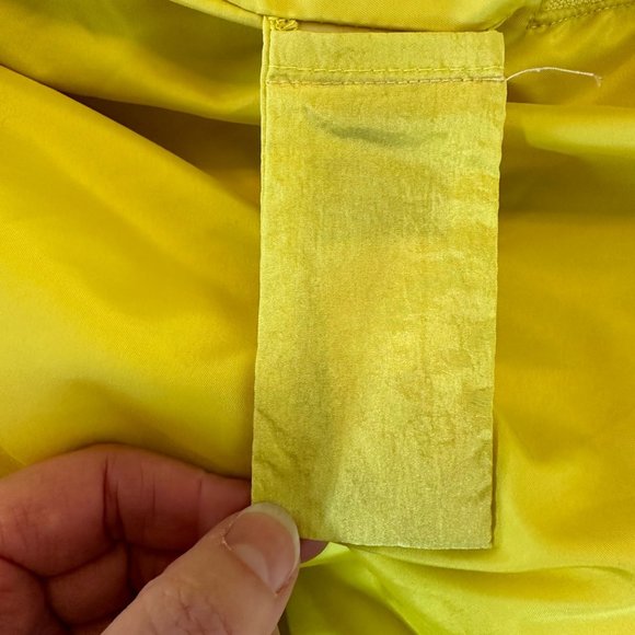 OOF WEAR Puffer Jacket 9108 In Nylon Crispy with Waist Belt Size 2 Citron Yellow - Picture 16 of 16